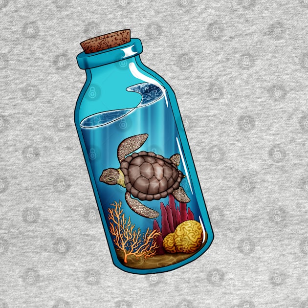 Sea Turtle Bottle by Gwenpai